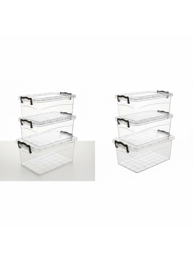 favilla Airtight food storage container set, 8 piece - transparent - 1.2 liters - Image 4